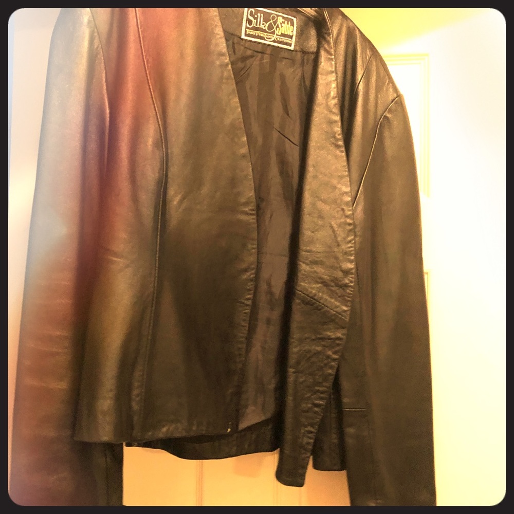 Vintage RARE Silk &Sable soft leather jacket